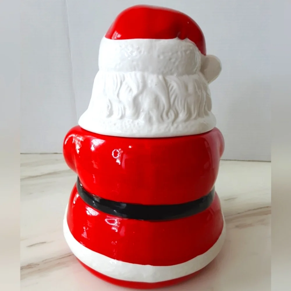 Gibson Sitting Santa Claus Ceramic Granny Core Cookie Jar 11